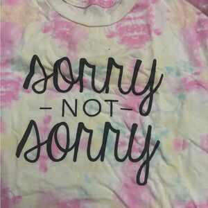Sorry Not Sorry Tie Dye Graphic T-Shirt